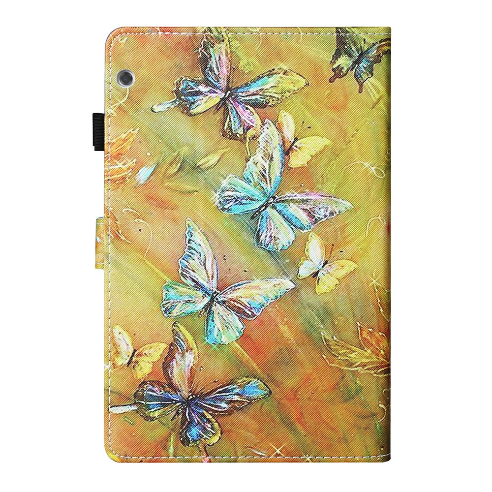Pattern Printing Card Slots Stand Flip Leather Protective Cover for Huawei MediaPad T5 10.1 - Butterfly-3