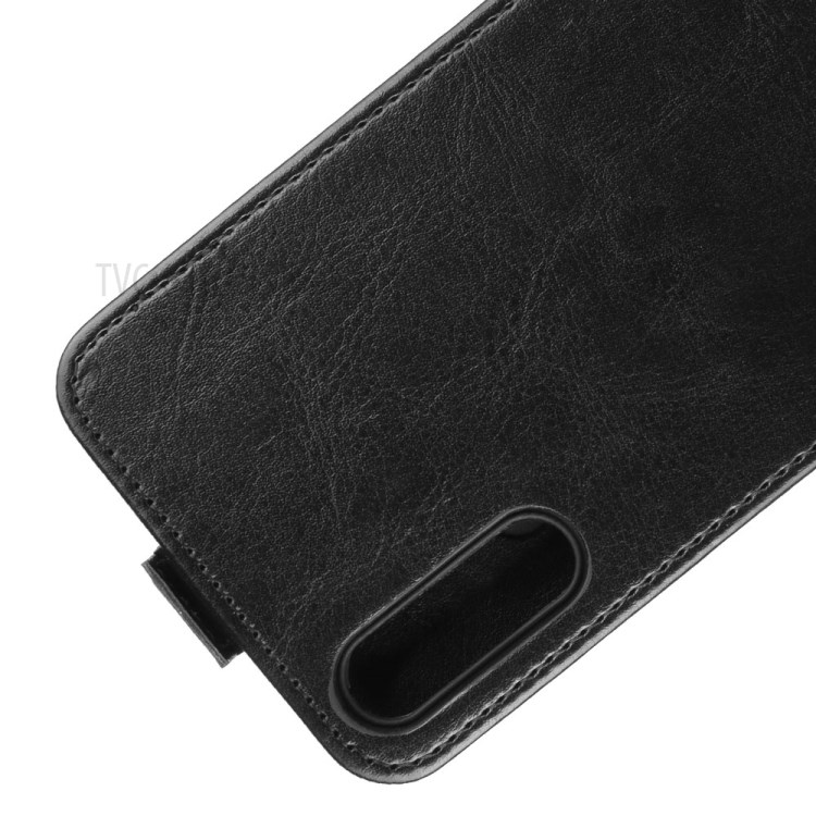 Fou Cheval Cas Vertical Porte-cartes En Cuir Flip Pour Wiko Voir 4 / Afficher 4 Lite - Noir-2