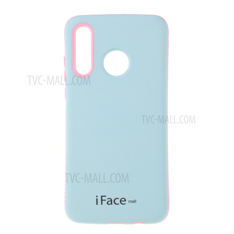 IFACE MALL Série Macaron Escudo Do Telefone PC TPU Para Huawei P30 Lite / P30 Lite Nova Edição / 4e Nova - Azul / Rosa-1