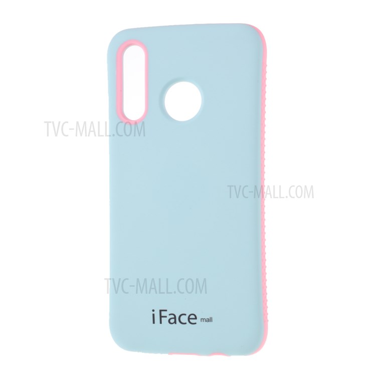 IFACE MALL Série Macaron Escudo Do Telefone PC TPU Para Huawei P30 Lite / P30 Lite Nova Edição / 4e Nova - Azul / Rosa-2