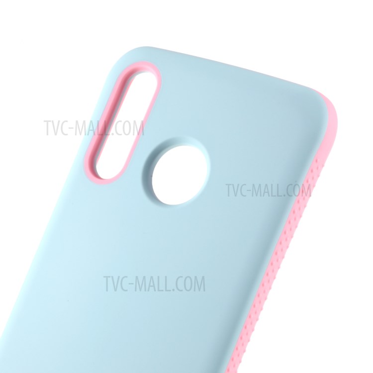 IFACE MALL Série Macaron Escudo Do Telefone PC TPU Para Huawei P30 Lite / P30 Lite Nova Edição / 4e Nova - Azul / Rosa-4