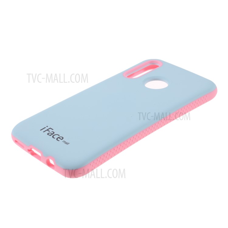 IFACE MALL Série Macaron Escudo Do Telefone PC TPU Para Huawei P30 Lite / P30 Lite Nova Edição / 4e Nova - Azul / Rosa-5