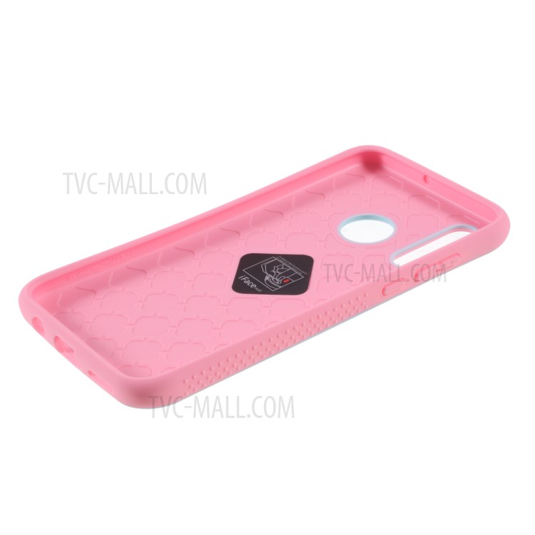 IFACE MALL Série Macaron Escudo Do Telefone PC TPU Para Huawei P30 Lite / P30 Lite Nova Edição / 4e Nova - Azul / Rosa-6