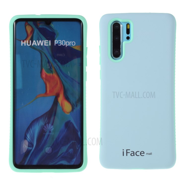 IFACE Série PC MALL Macaron TPU Téléphone Cellulaire Pour P30 Pro Huawei - Bleu / Cyan-1