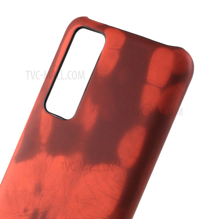 Couleur Fluorescente À Induction Thermique Changer La Casse De Téléphone Arrière PC Pour Huawei Nova 7 5G - Rouge-6