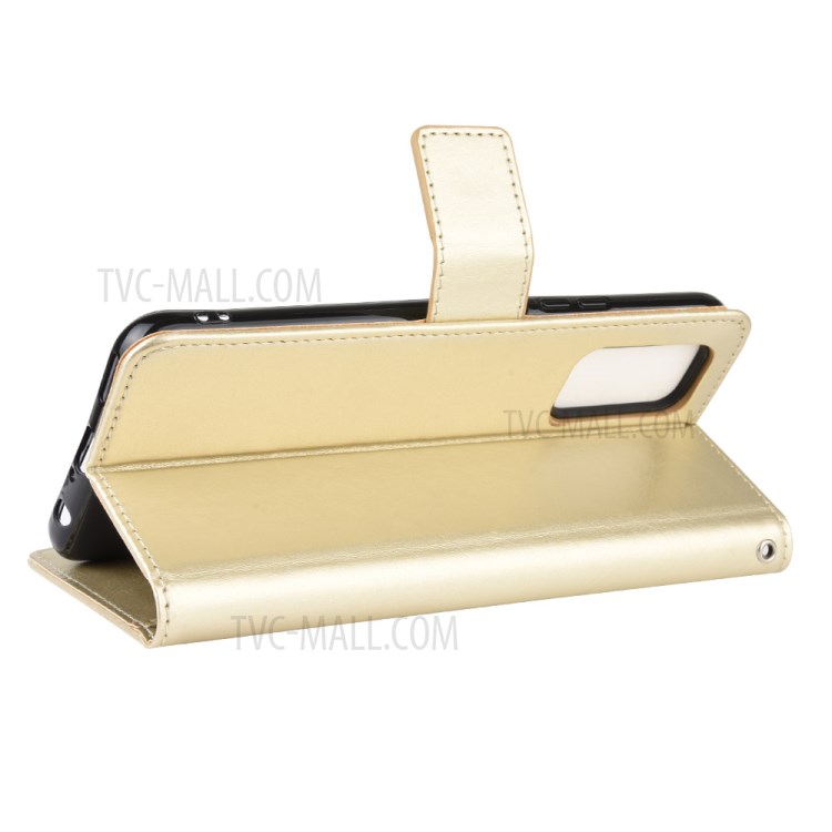 Téléphone Shell Fou Cas Flip En Cuir De Portefeuille De Cheval Pour 30S D'honneur - Or-6