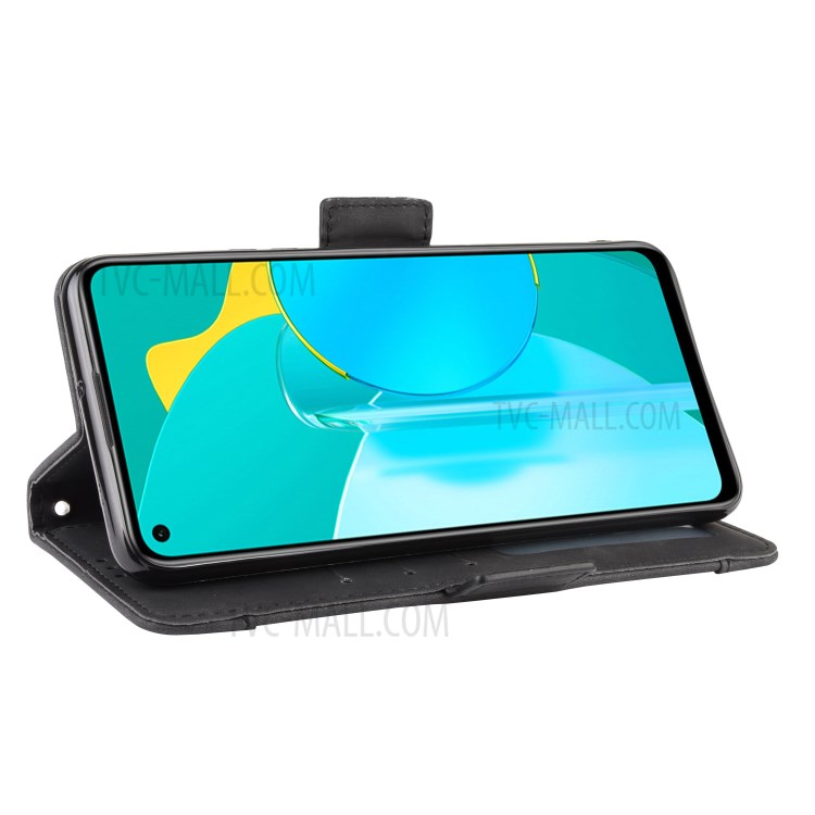 PU Leather with Multiple Card Slots Case Cover for Huawei Honor 30S - Black-6