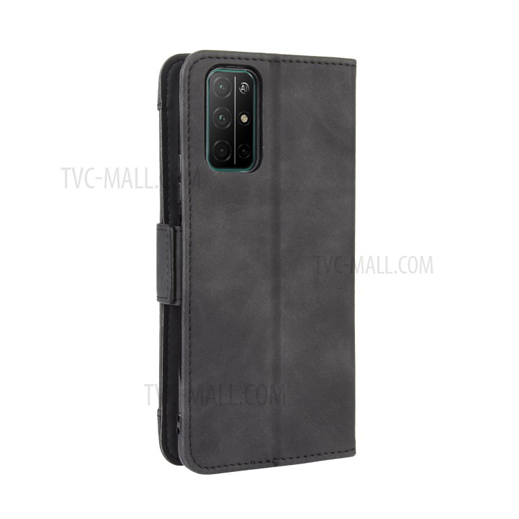 PU Leather with Multiple Card Slots Case Cover for Huawei Honor 30S - Black-7