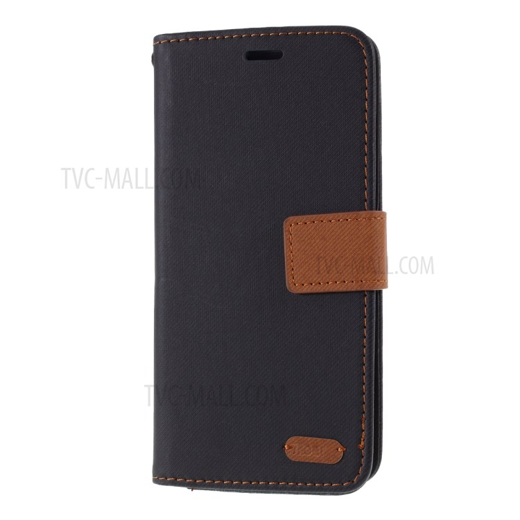 Le Coperture Di Caso Di Vibrazione Del Telefono ROAR Grano Twill Portafogli In Pelle Per P40 Huawei - Nero-2