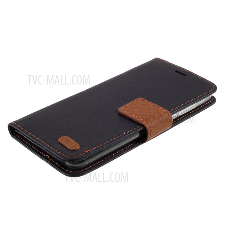 Le Coperture Di Caso Di Vibrazione Del Telefono ROAR Grano Twill Portafogli In Pelle Per P40 Huawei - Nero-4