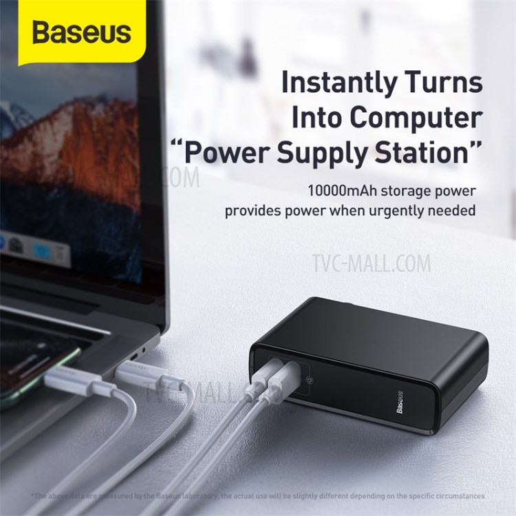 BASEUS Power Station(GaN)2-in-1 Quick Charge Power Bank & Charger C+U 10000mAh 45W CN Standard - Black-3