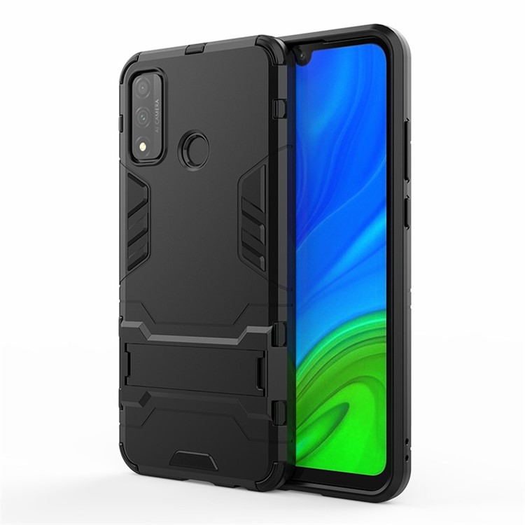 Copertura Combo Guard PC + TPU Con Cavalletto Per Huawei P Intelligente 2020 - Nero-1