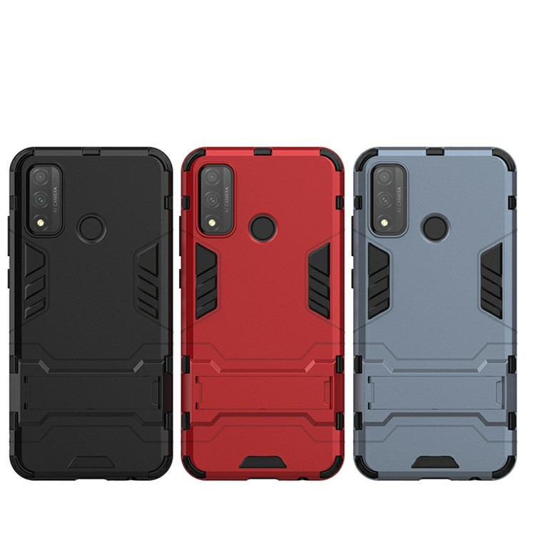 Copertura Combo Guard PC + TPU Con Cavalletto Per Huawei P Intelligente 2020 - Nero-10