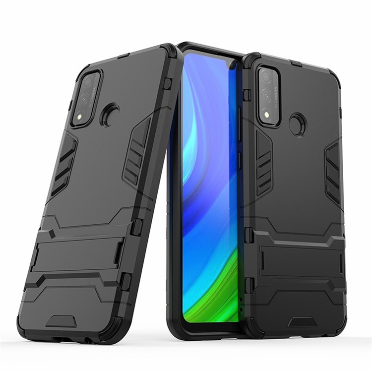 Copertura Combo Guard PC + TPU Con Cavalletto Per Huawei P Intelligente 2020 - Nero-2