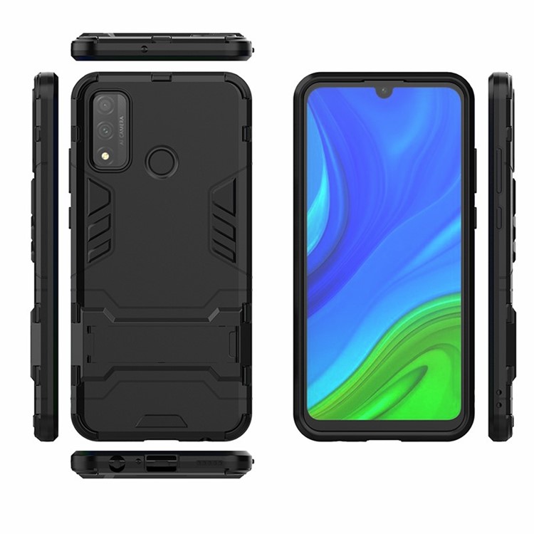 Copertura Combo Guard PC + TPU Con Cavalletto Per Huawei P Intelligente 2020 - Nero-6