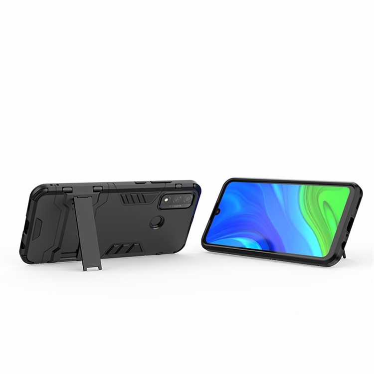 Copertura Combo Guard PC + TPU Con Cavalletto Per Huawei P Intelligente 2020 - Nero-7