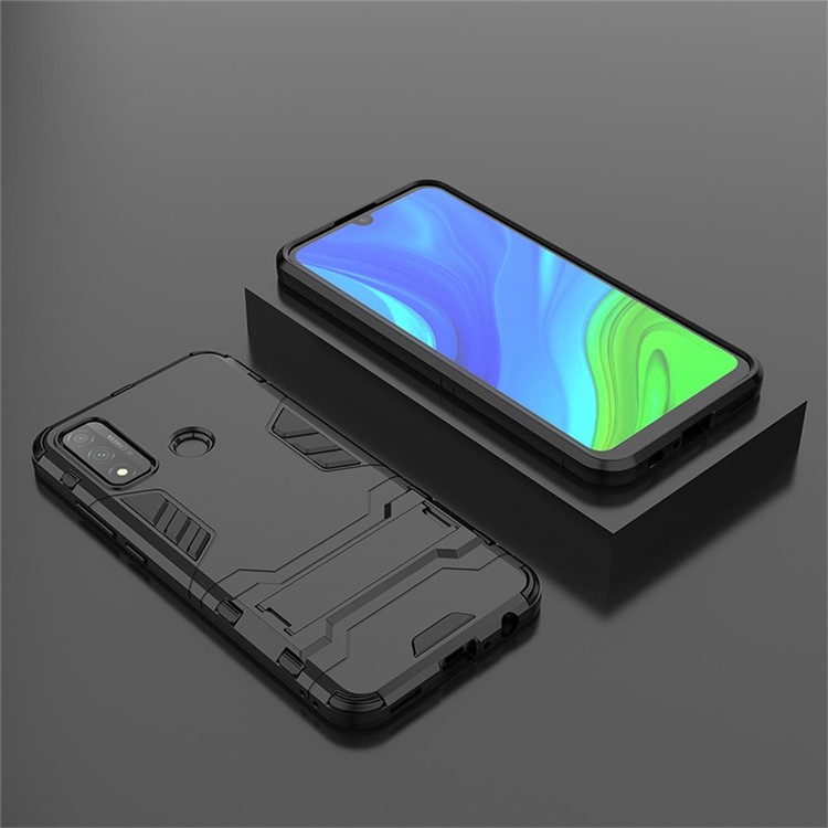 Copertura Combo Guard PC + TPU Con Cavalletto Per Huawei P Intelligente 2020 - Nero-8