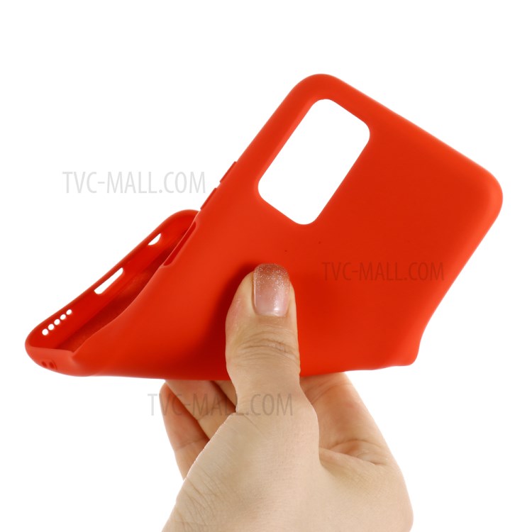 Cas Liquide Arrière Élégant En Silicone Pour L'honneur X10 5G - Rouge-4