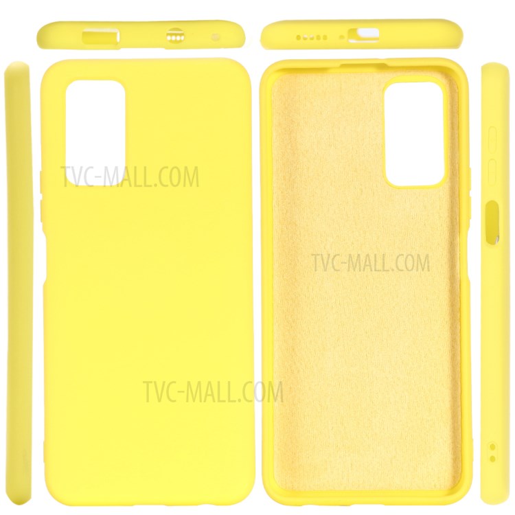 Caso Trasero Con Estilo De Silicona Líquida Por El Honor X10 5G - Amarillo-2