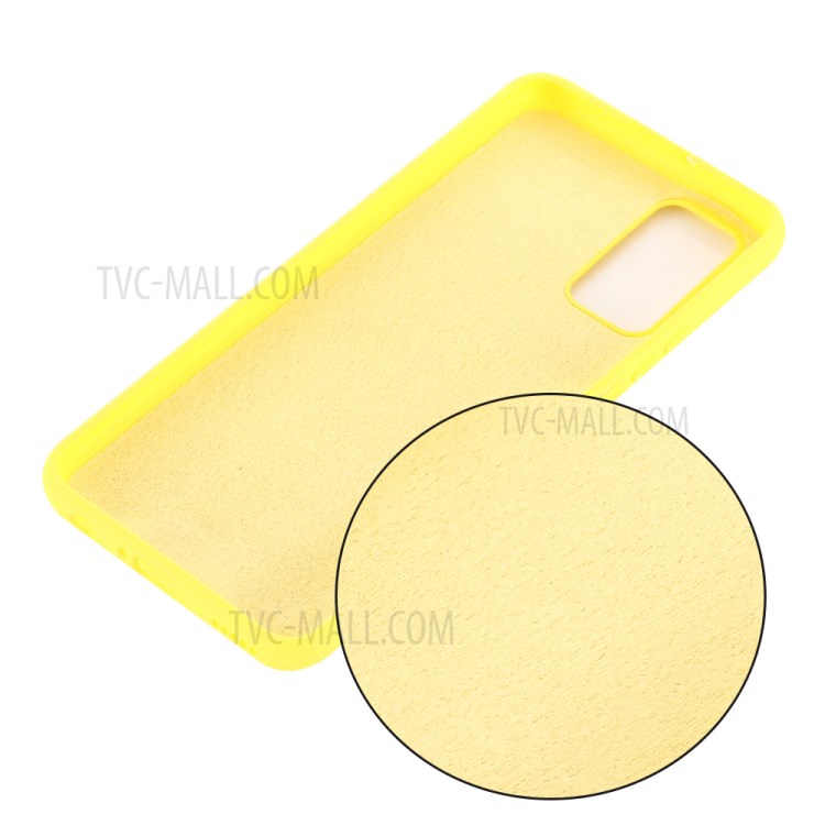 Caso Trasero Con Estilo De Silicona Líquida Por El Honor X10 5G - Amarillo-3