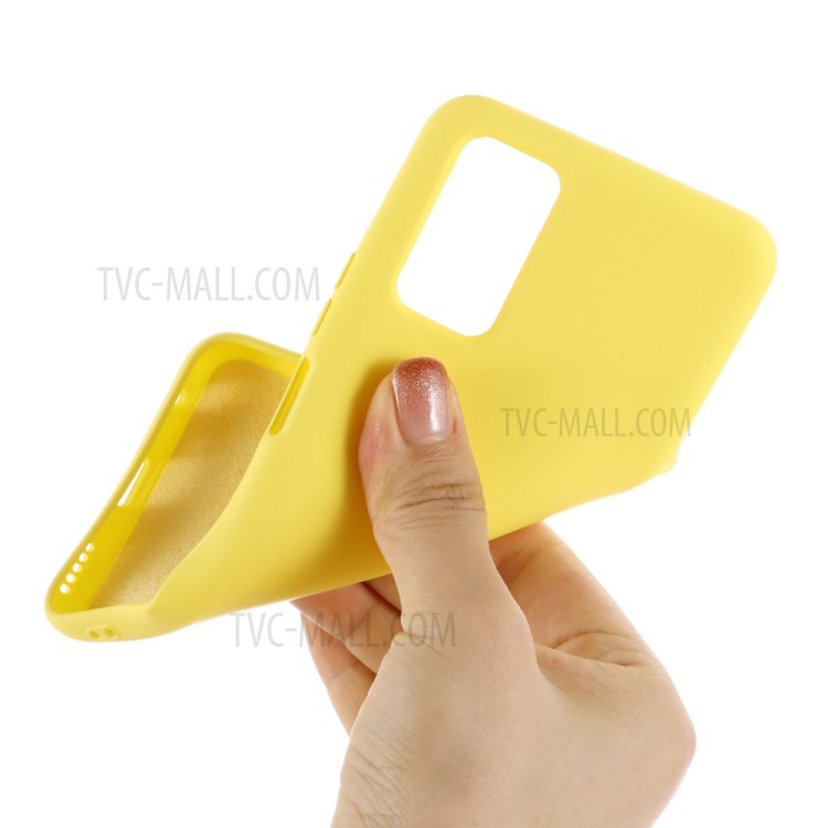 Caso Trasero Con Estilo De Silicona Líquida Por El Honor X10 5G - Amarillo-4