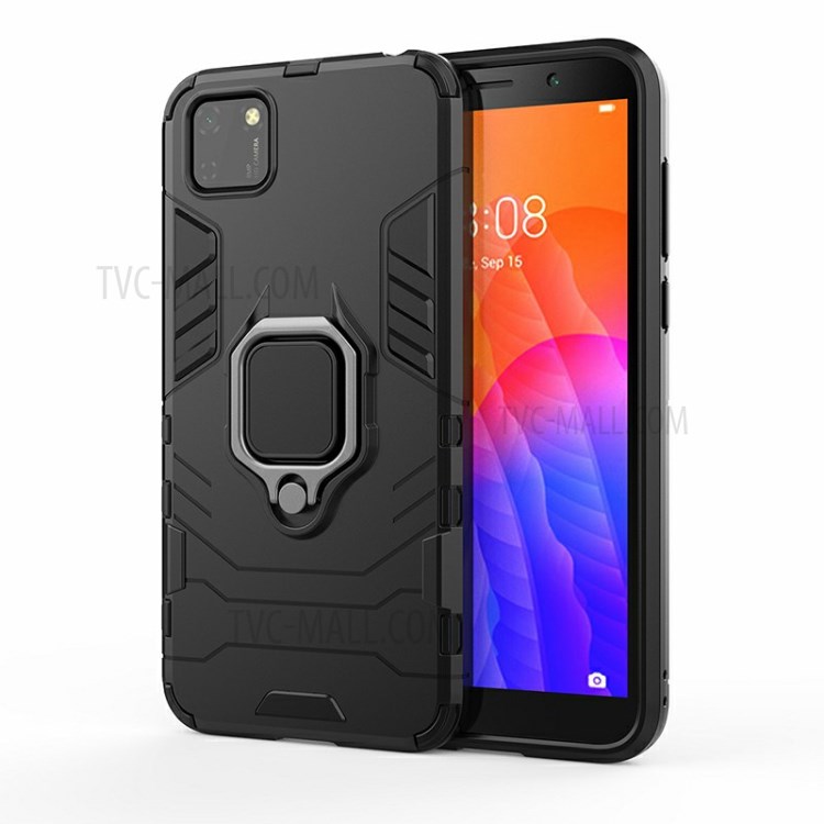Legal Guardar PC + TPU Tampa Do Telefone Híbrido Com Kickstand Para Huawei Y5p 9S / Honra - Preto-1