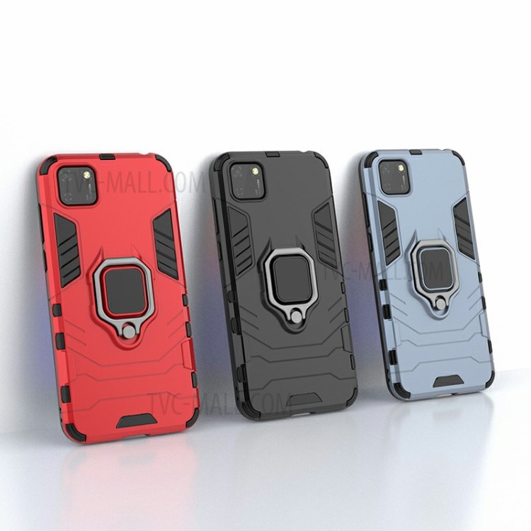 Legal Guardar PC + TPU Tampa Do Telefone Híbrido Com Kickstand Para Huawei Y5p 9S / Honra - Preto-10