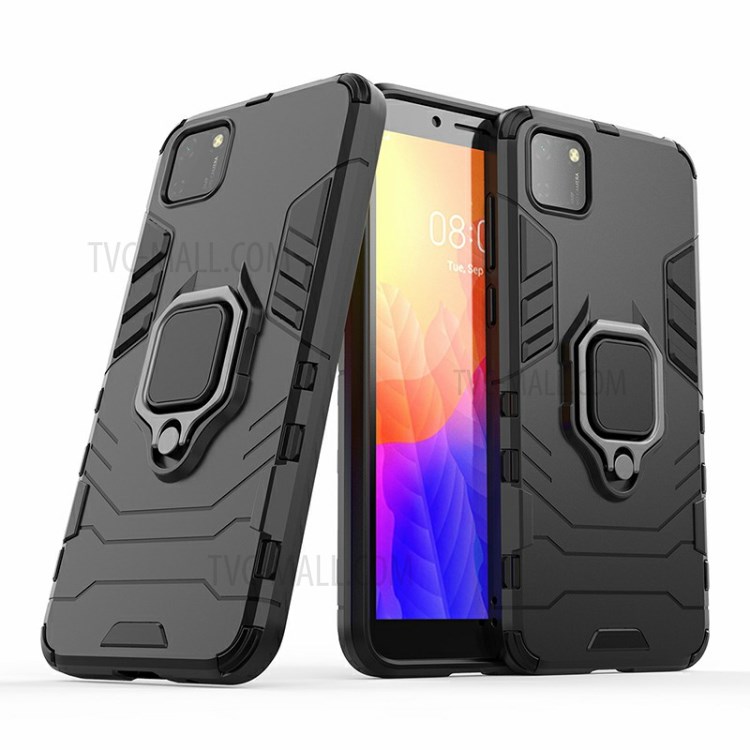 Legal Guardar PC + TPU Tampa Do Telefone Híbrido Com Kickstand Para Huawei Y5p 9S / Honra - Preto-2