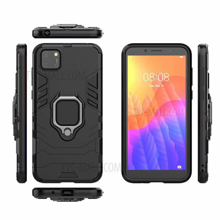 Legal Guardar PC + TPU Tampa Do Telefone Híbrido Com Kickstand Para Huawei Y5p 9S / Honra - Preto-6