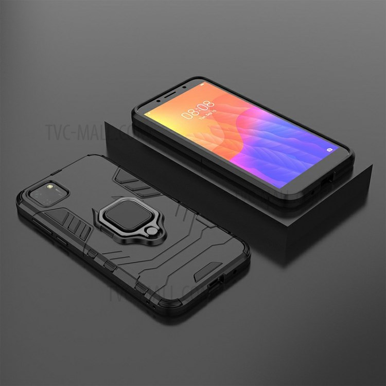 Legal Guardar PC + TPU Tampa Do Telefone Híbrido Com Kickstand Para Huawei Y5p 9S / Honra - Preto-8