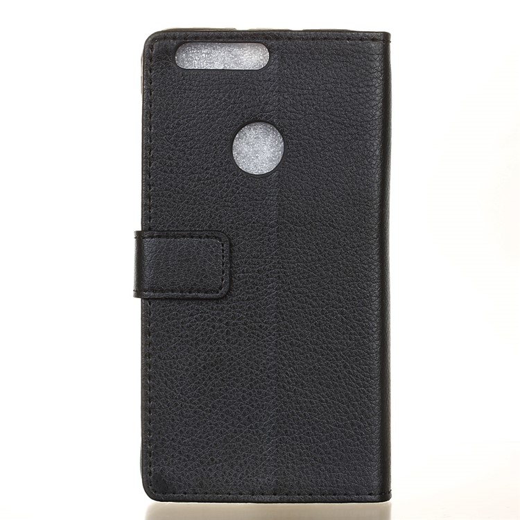 Litchi Texture Wallet Stand Leather Case for Huawei Honor 8 - Black-2
