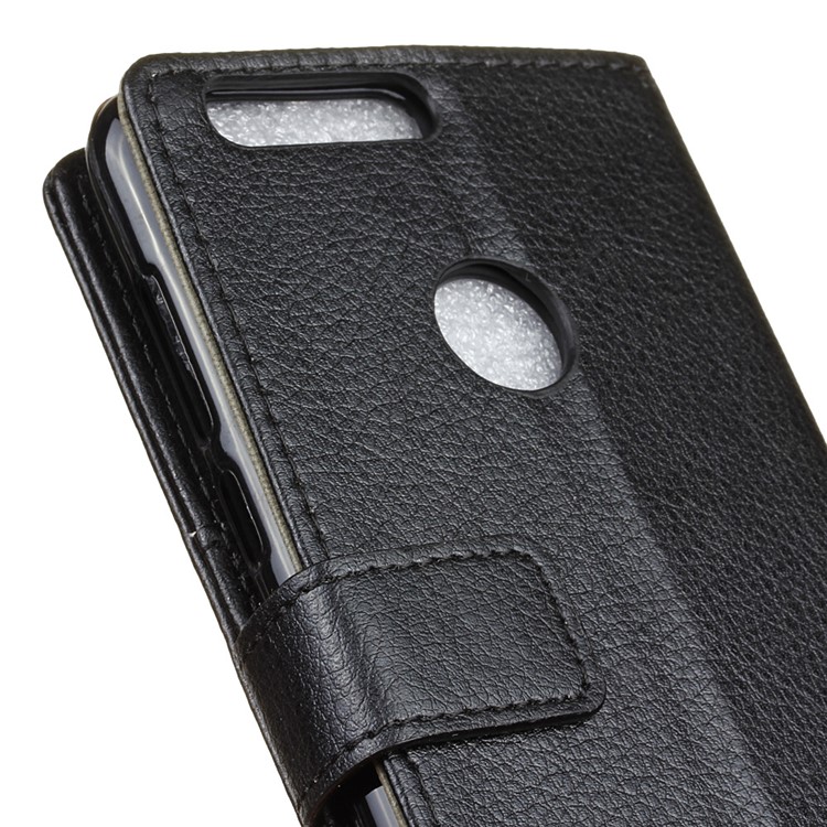 Litchi Texture Wallet Stand Leather Case for Huawei Honor 8 - Black-7