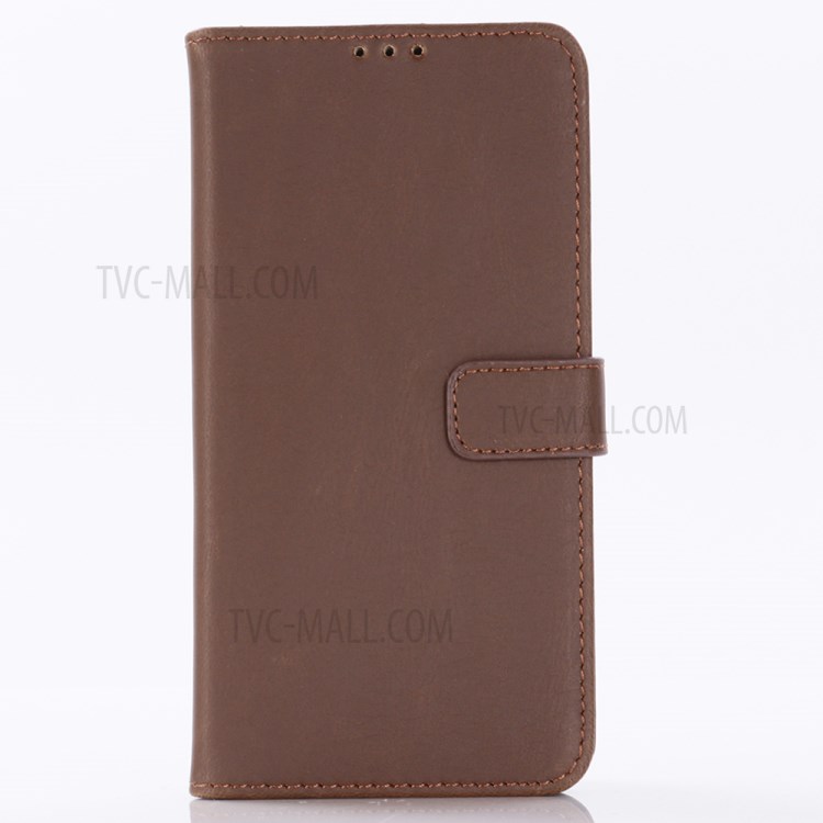 Capa De Couro Pele Cavalo Louco Para Huawei P40 Lite E / Y7p / Honra 9C - Café-4