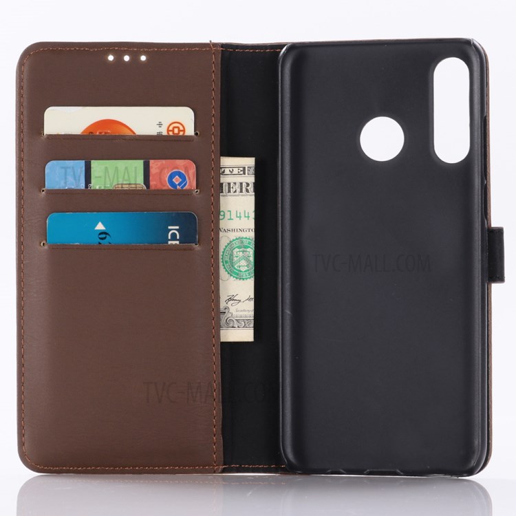 Capa De Couro Pele Cavalo Louco Para Huawei P40 Lite E / Y7p / Honra 9C - Café-6