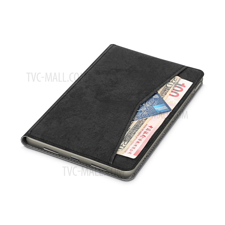 Matte PU Leather Smart Tablet Case with Money Pocket for Honor V6 5G 10.4 - Black-7