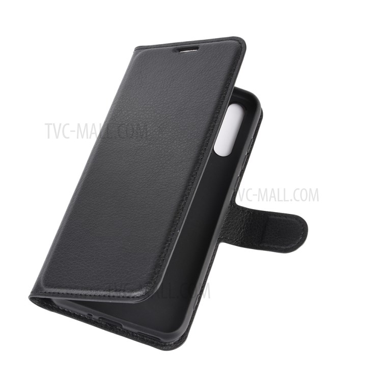 Litchi Surface Magnetic Leather Shell for Huawei Y8p/Enjoy 10s - Black-3