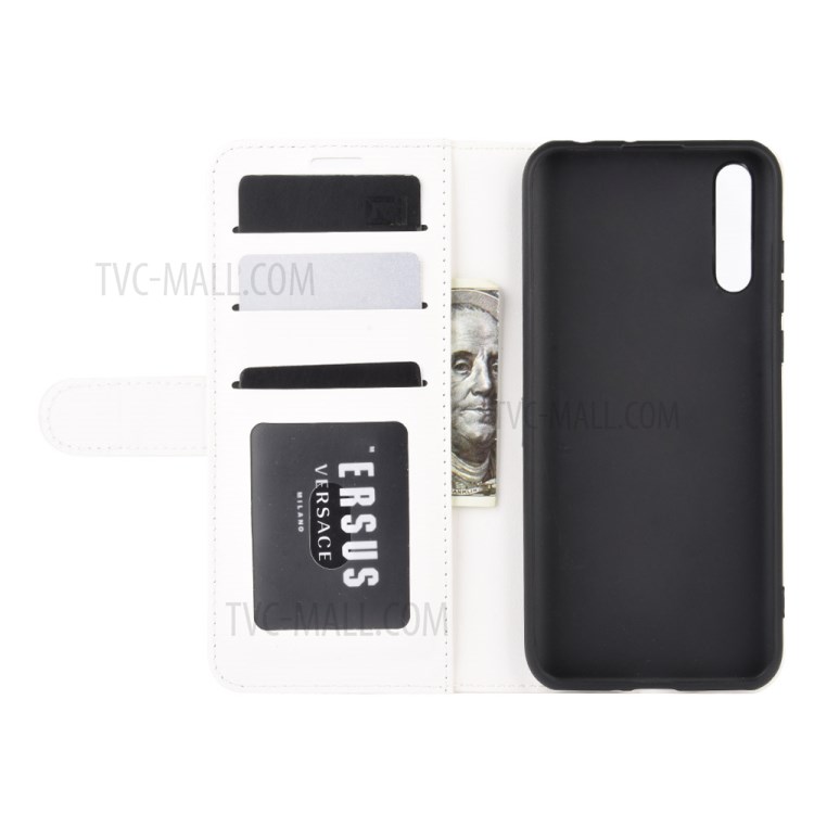 Crazy Horse Skin PU Leather Phone Shell for Huawei Y8p/Enjoy 10s - White-5
