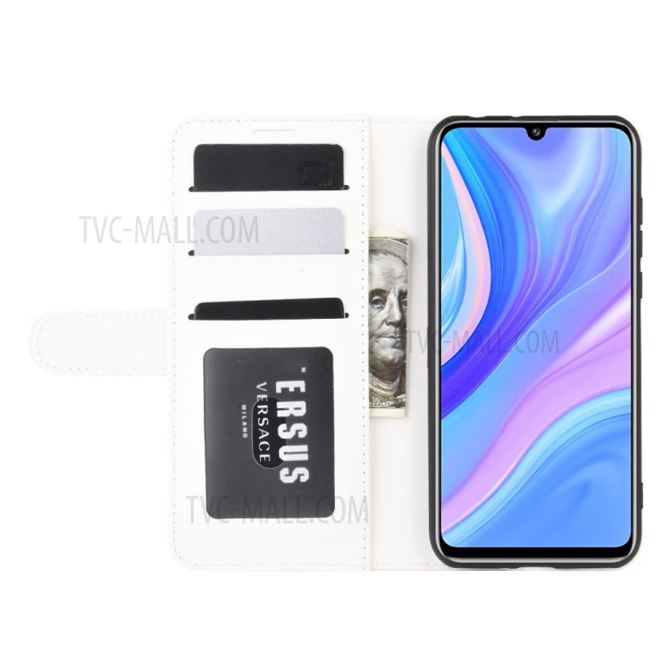 Crazy Horse Skin PU Leather Phone Shell for Huawei Y8p/Enjoy 10s - White-6