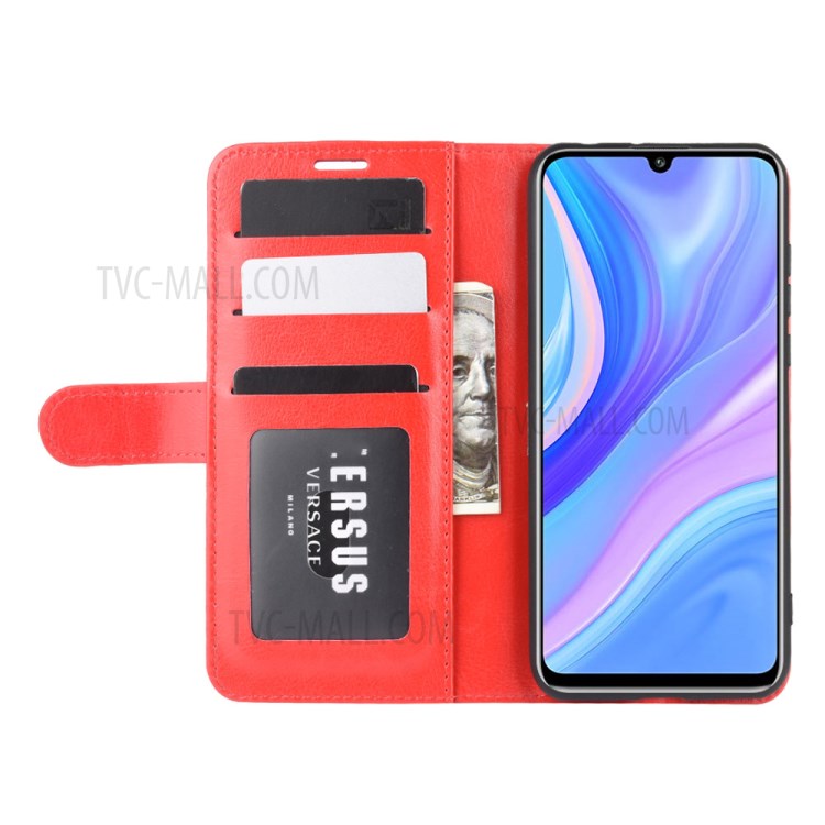 Crazy Horse Skin PU Leather Phone Shell for Huawei Y8p/Enjoy 10s - Red-6