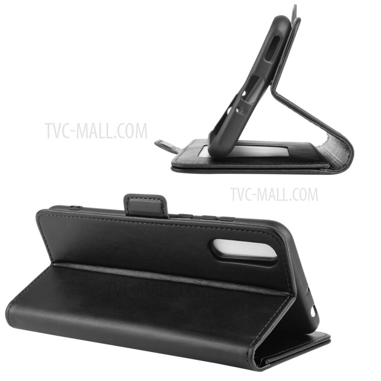 Double Magnetic Clasp Leather Cover for Huawei Y8p/Enjoy 10s - Black-6