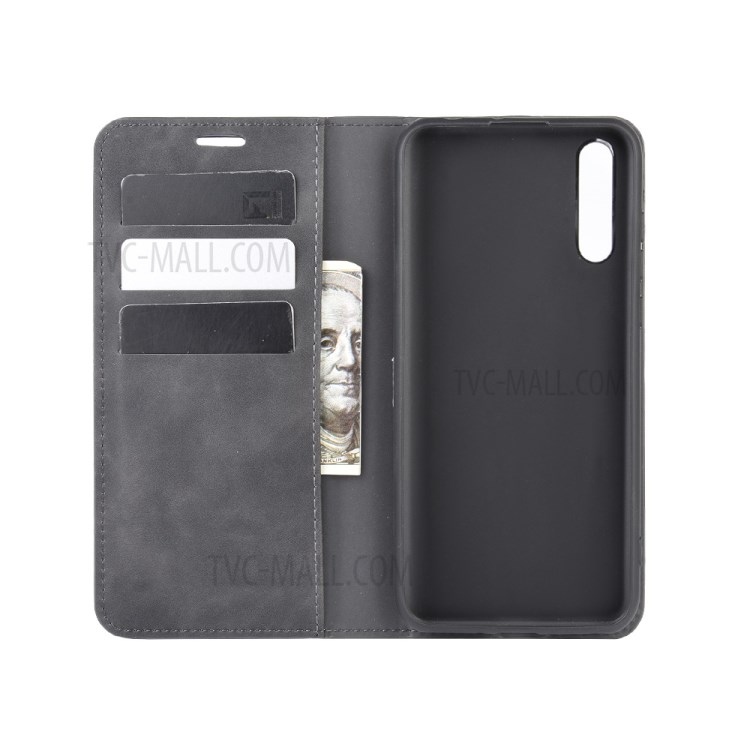 Silky Touch Leather Mobile Phone Cover for Huawei Y8p/Enjoy 10s - Black-2