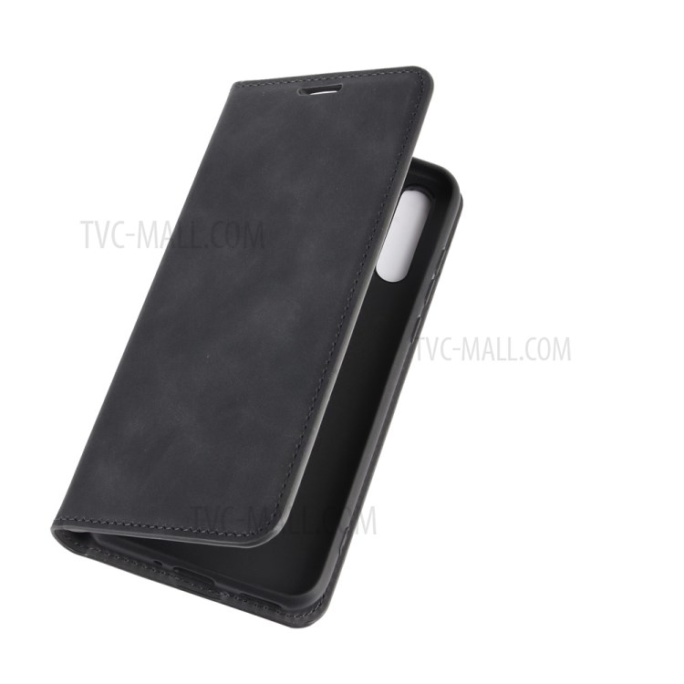 Silky Touch Leather Mobile Phone Cover for Huawei Y8p/Enjoy 10s - Black-7