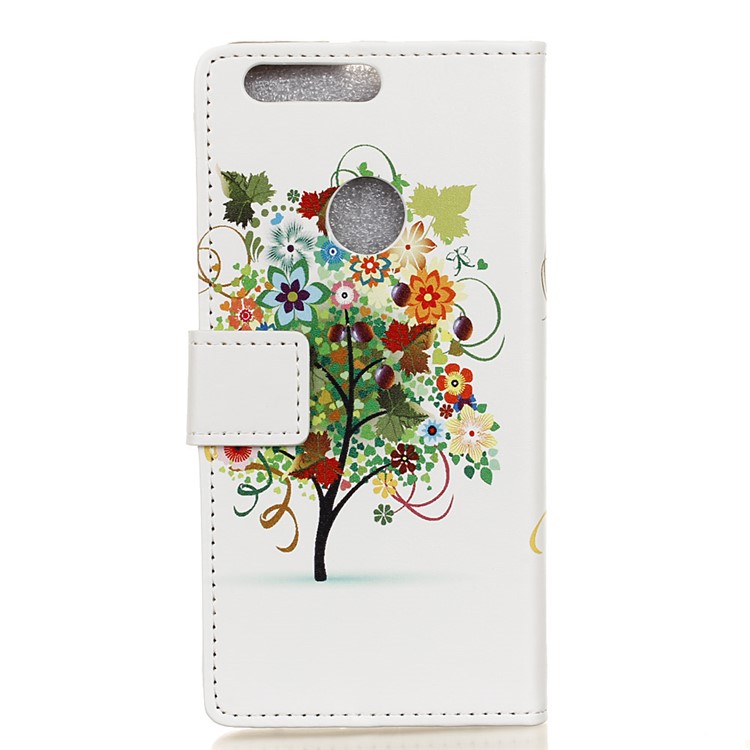 Wallet Leather Case Cover for Huawei Honor 8 - Colorized Tree-2