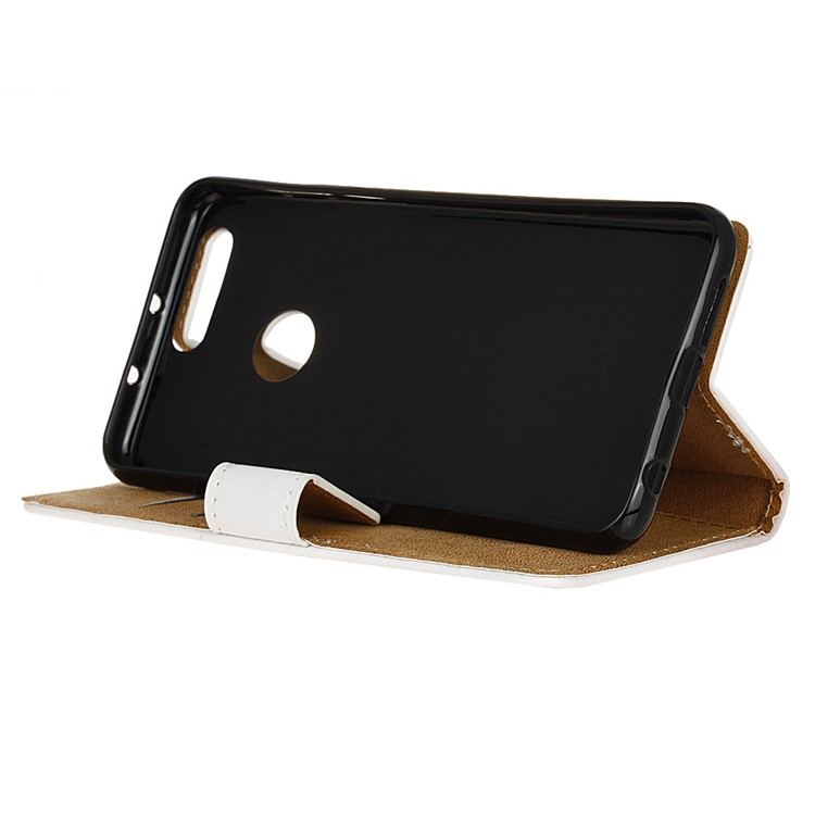Leather Stand Case with Card Slots for Huawei Honor 8 - Blue Tree-3