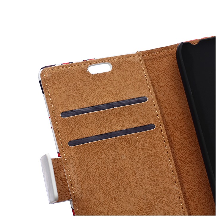 Leather Stand Case with Card Slots for Huawei Honor 8 - Blue Tree-7