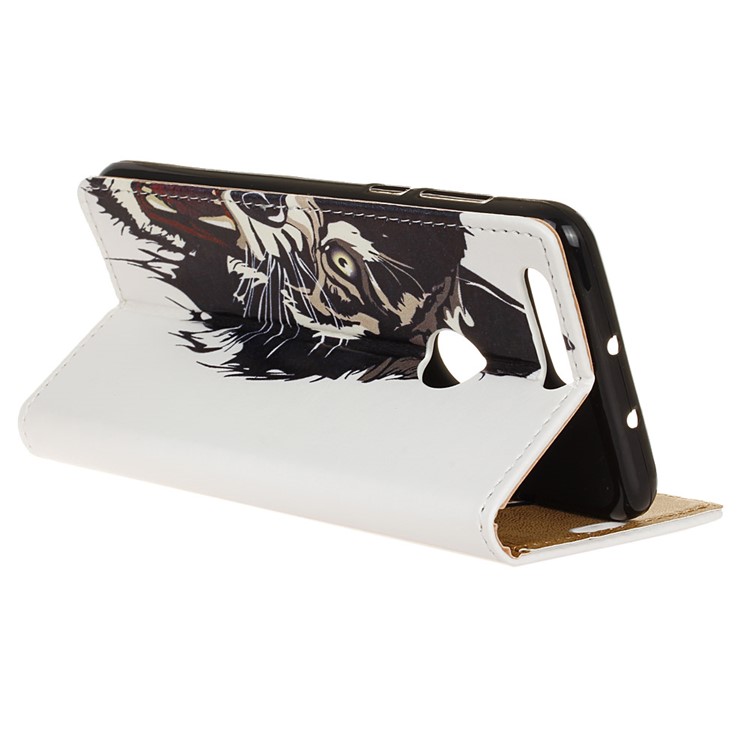 Wallet Leather Magnetic Case for Huawei Honor 8 - Fierce Tiger-4