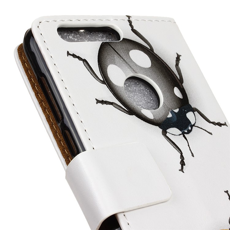 PU Leather Stand Case for Huawei Honor 8 - Colorized Ladybug-6
