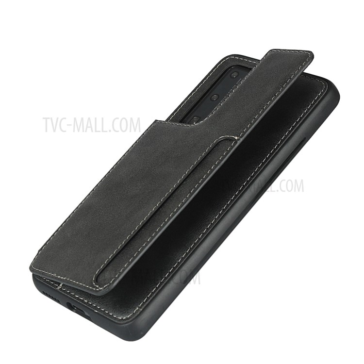 + TPU Shell Caso Design Elegante Couro PU Para Huawei P40 Pro + - Preto-7