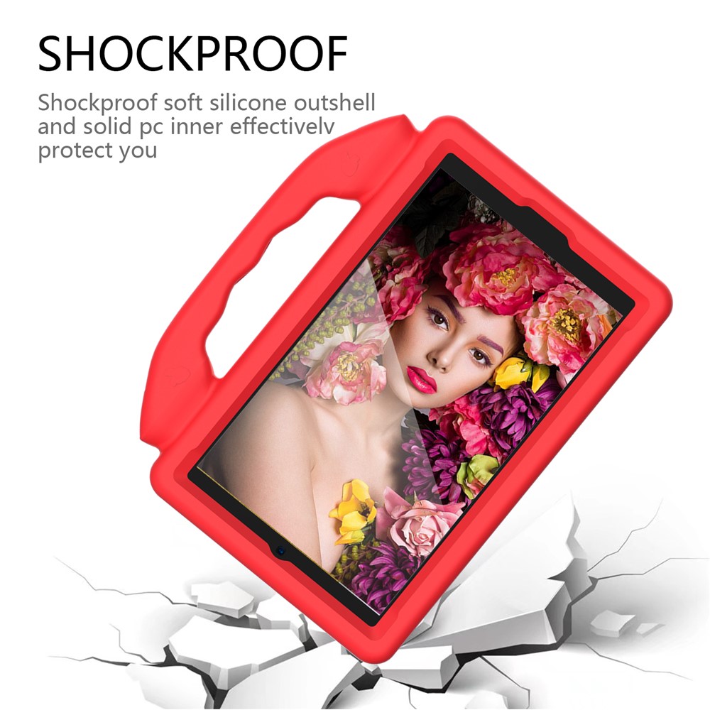 Shockproof Thumb Con Cavalletto Copertina di Tablet Eva Per Huawei Matepad T8 - Rosso