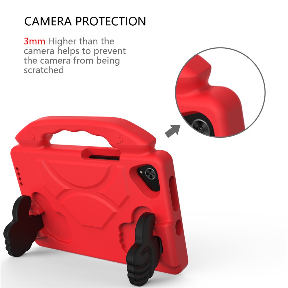 Polegar à Prova de Choque Com Tampa do Tablet EVA Kickstand Para Huawei Matepad T8 - Vermelho